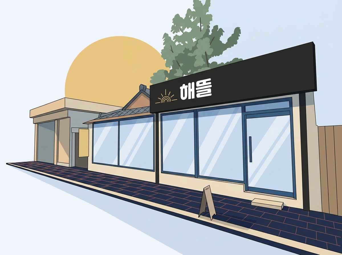 해뜰부동산 삼덕동 사무소 외관 일러스트